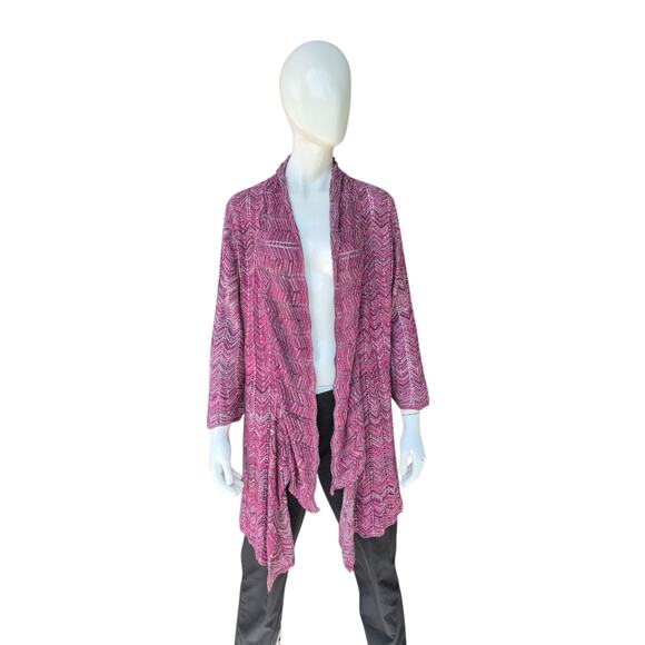 Christopher Banks Womens Sweater PM Petite Pink Open Front Cardigan - Picture 1 of 6